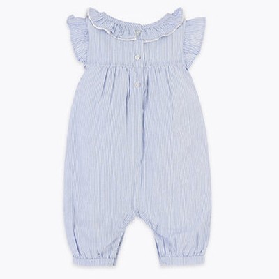 Cotton Striped Woven Romper from M&S