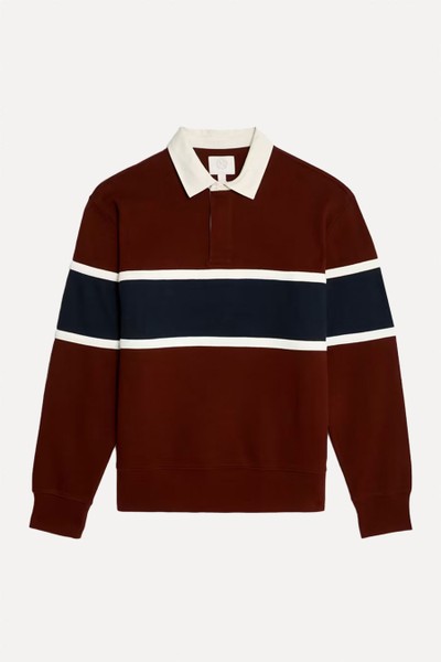 Pure Cotton Pique Colour Block Sweatshirt from Marks & Spencer