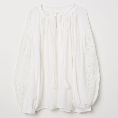 Hole-Embroidered Blouse from H&M