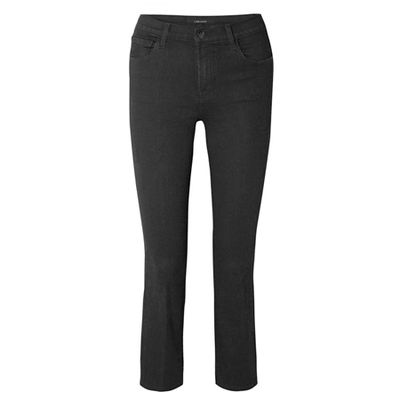 Selena Cropped Mid-Rise Flared Jeans from J Brand