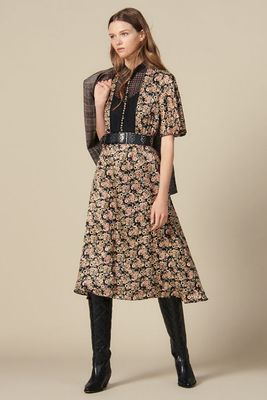 All Over Printed Midi Dress from Sandro 