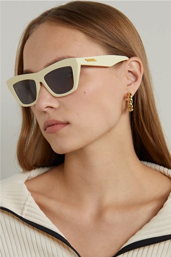 Cat-Eye Acetate Sunglasses from Bottega Veneta