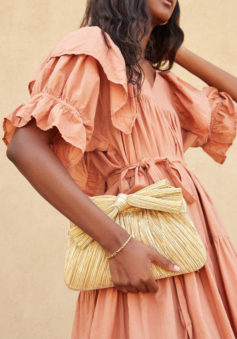 Rayne Pleated Bow Clutch from Loeffler Randall