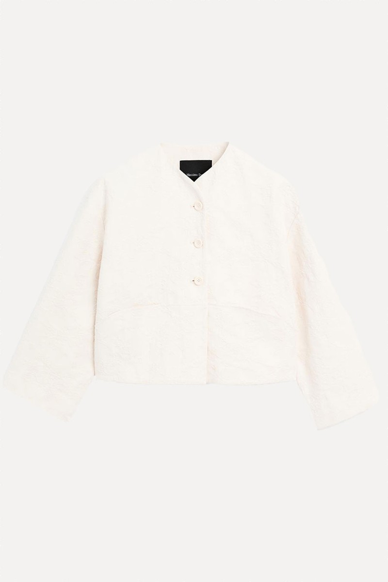 100% Cotton Floral Fabric Jacket from Massimo Dutti
