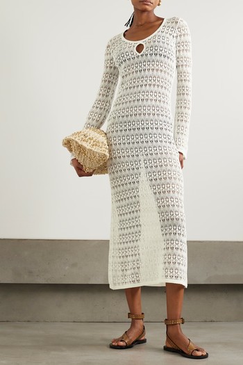 Poros Pointelle-Knit Cotton-Blend Maxi Dress from Isabel Marant 