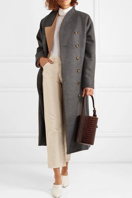 Begerac Oversized Double-Breasted Wool-Blend Felt Coat