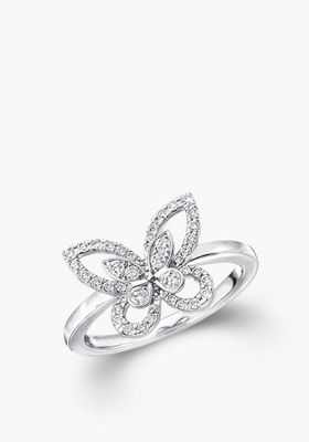 Butterfly Silhouette Diamond Mini Ring