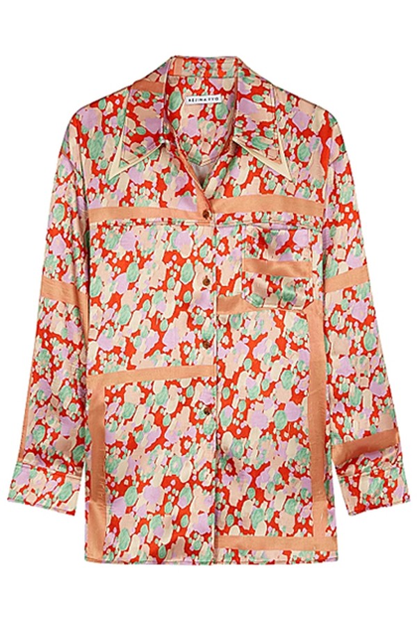 Rory Printed Satin Shirt from Rejina Pyo
