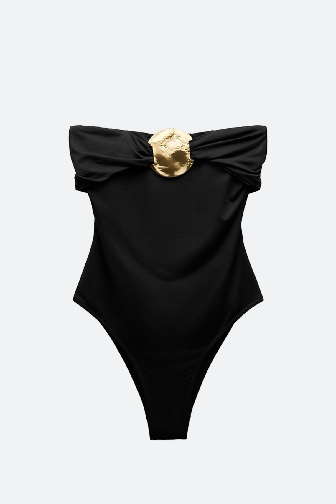 Swimsuit With A Bandeau Neckline & Metal Piece from Zara