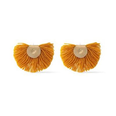 Fringed Gold-Tone Sterling Silver Earrings from Katerina Makriyianni