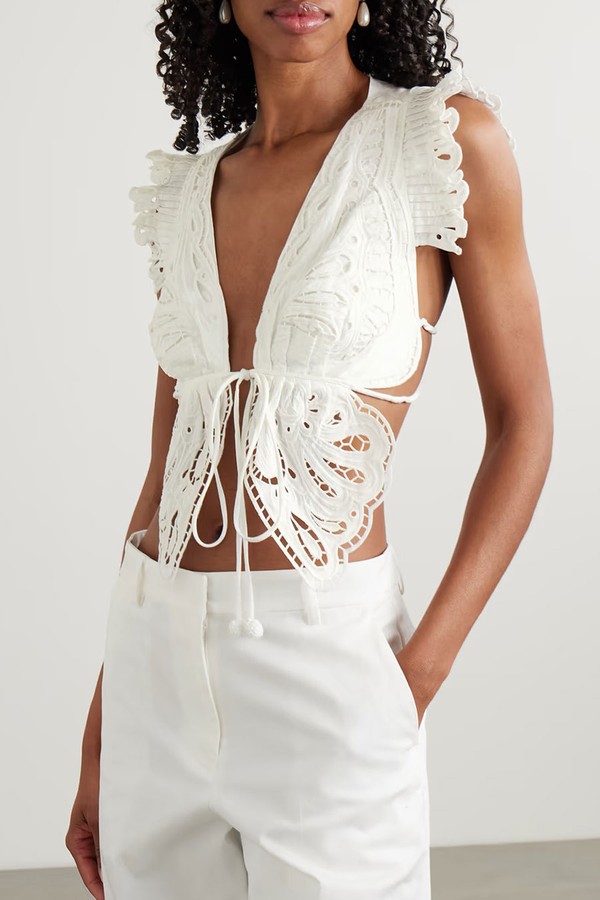 Butterfly Broderie Anglaise Cotton Blouse from Farm Rio