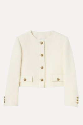Walle Cropped Knitted Jacket from Sandro