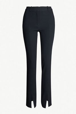 Split-Hem Straight Crepe Trousers from Victoria Beckham