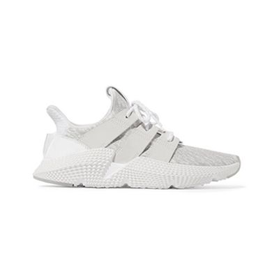 Prophere Faux Leather And Rubber-Trimmed Stretch-Knit Sneake from Adidas Originals