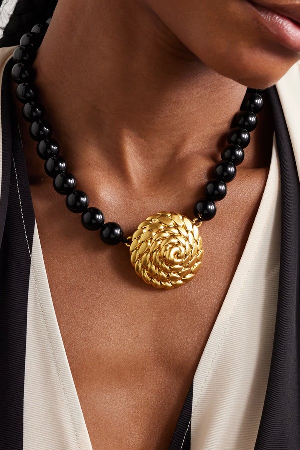 Gold-Tone Resin Necklace from JULIETTA