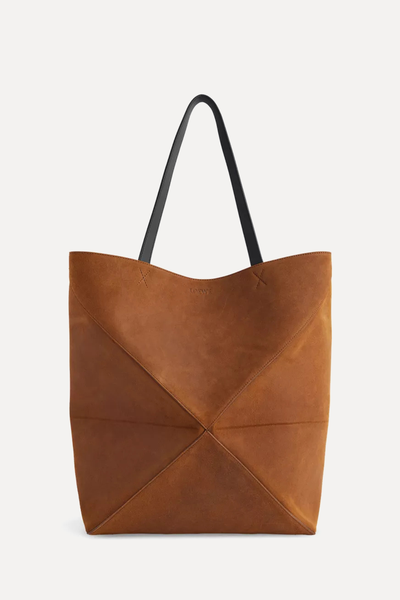 Puzzle Fold Suede Leather Tote Bag from LOEWE