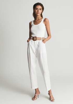Shae Linen Blend Pull-On Trousers