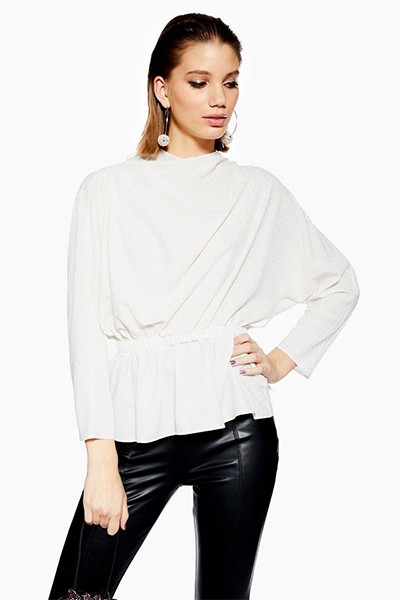 Stud Drape Blouse