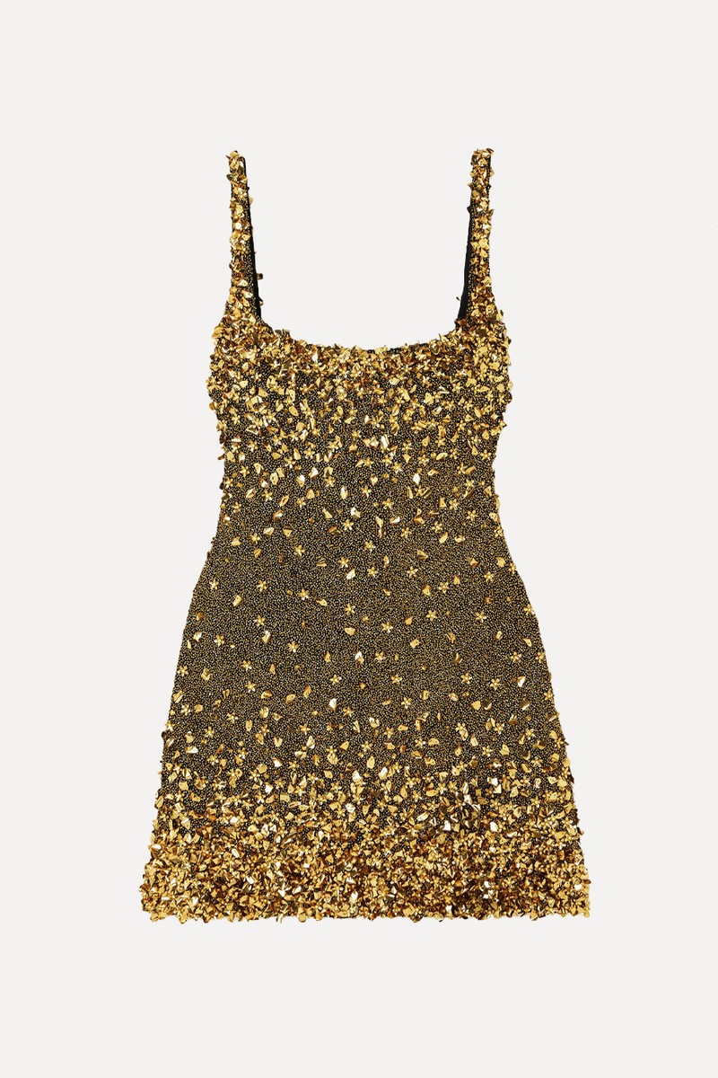 Midas Embellished Stretch-Tulle Mini Dress from Clio Peppiatt