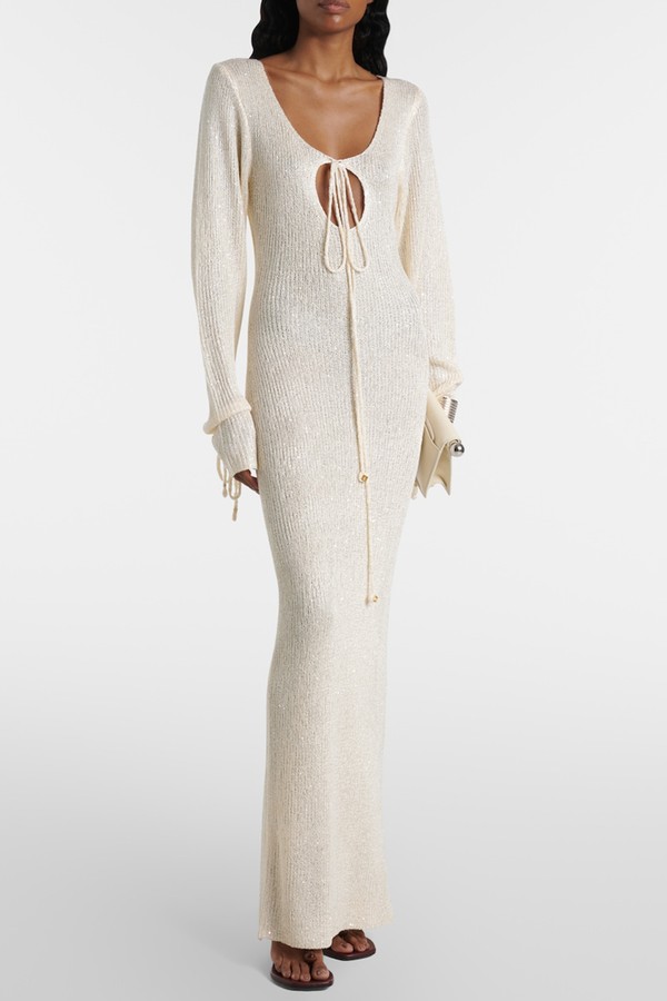 Kyle Sequined Knitted Maxi Dress from Bananhot