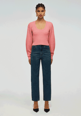 Pink Lurex Knit Jumper from Self-Portrait
