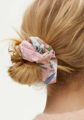 Dahlia Floral Motif Hair Scrunchie from Oliver Bonas