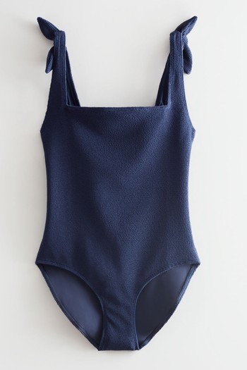 Textured Bow Tie Swimsuit from & Other Stories