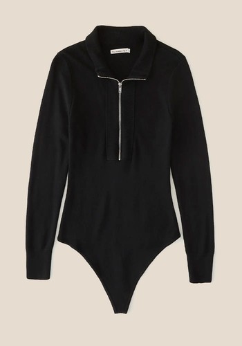 Sweater Zip-Up Bodysuit