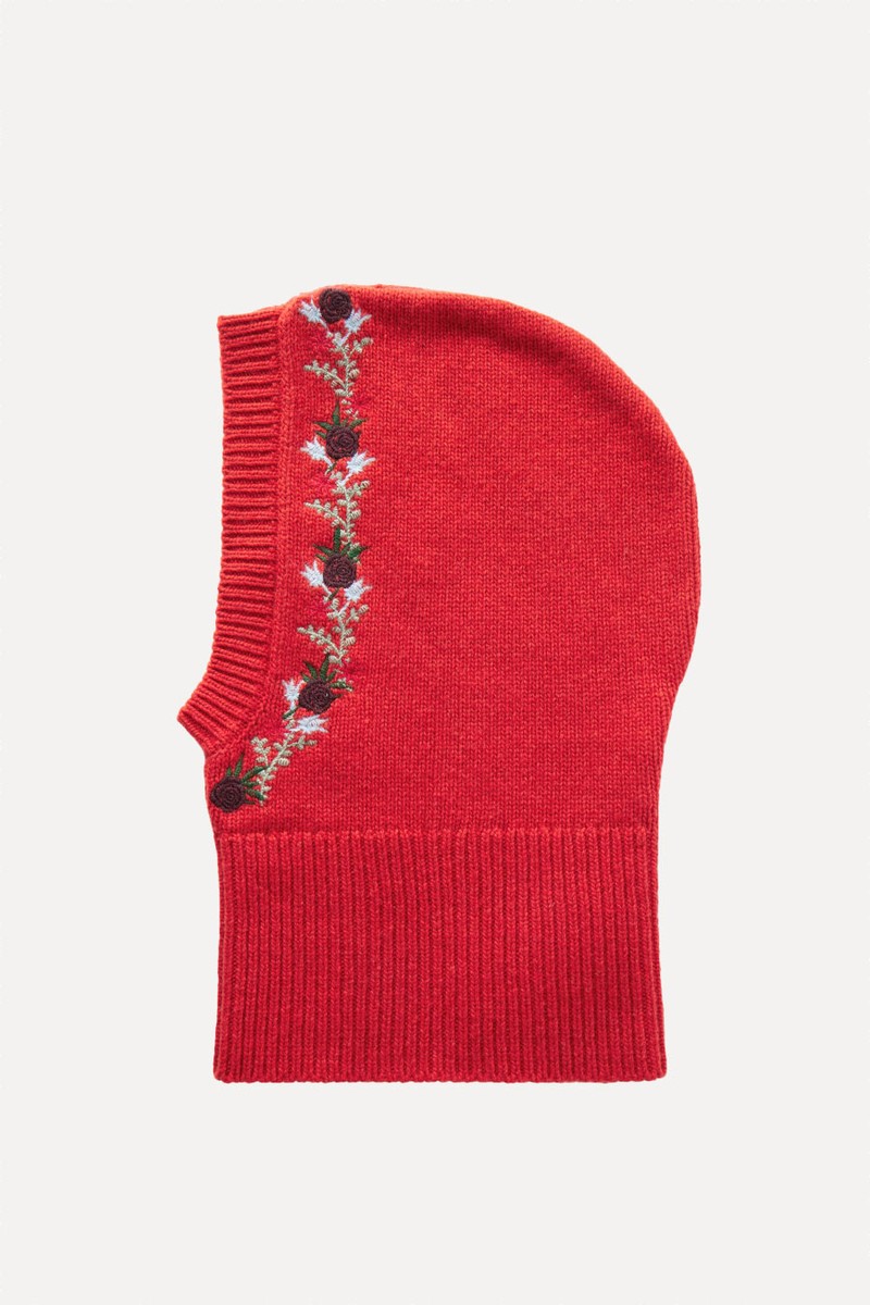 Markarian Embroidered Wool-Bend Balaclava from We Norwegians