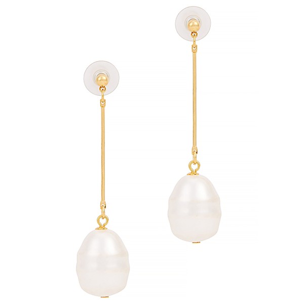 Faux Pearl-Embellished Drop Earrings from Kenneth Jay Lane