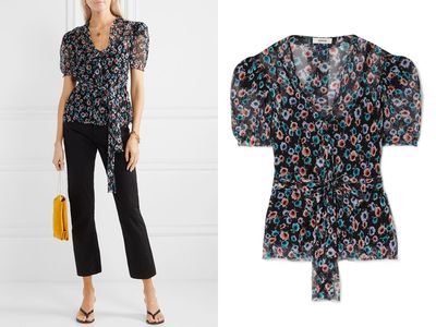 Belted Floral-Print Silk-Georgette Blouse from Jason Wu