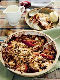 Orange, Ginger & Almond Stone Fruit Crumble