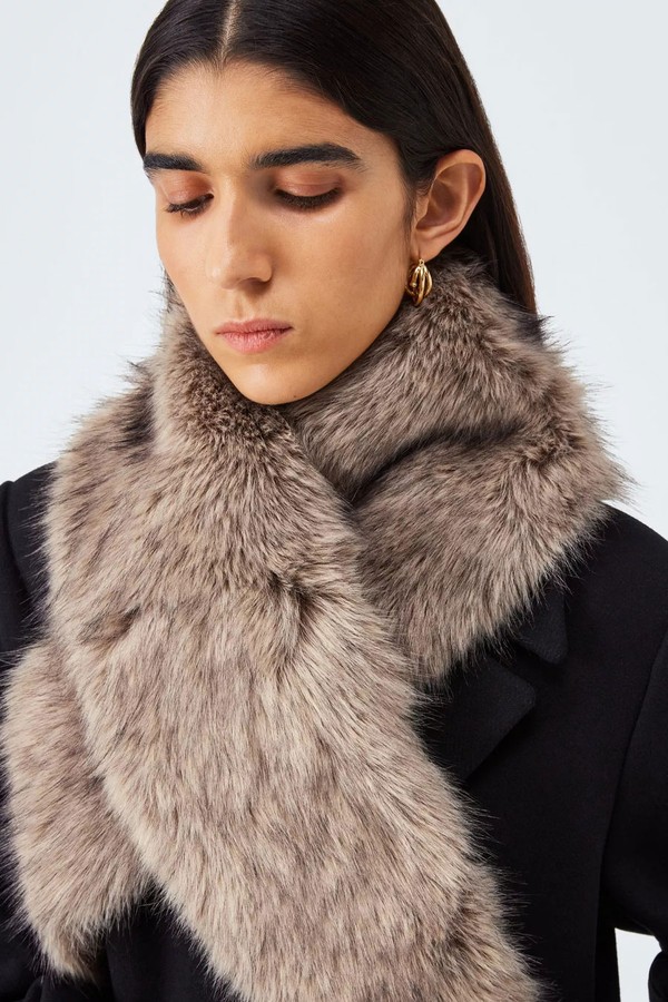 Tipped Faux Fur Shawl from John Lewis