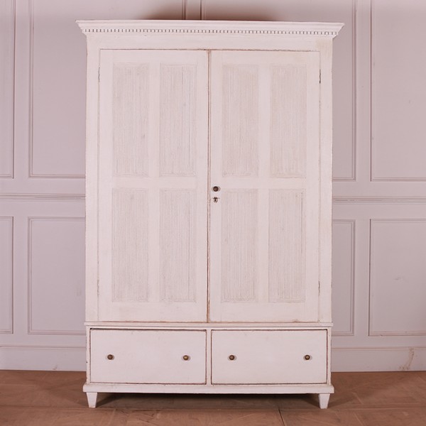 Danish Painted Linen Cupboard from Arcadia Antiques