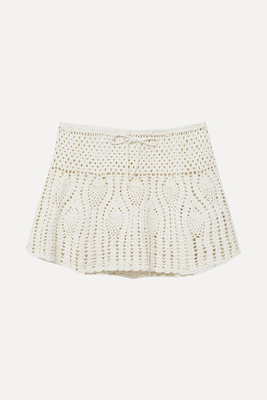 Crochet Mini Skirt With Drawstrings  from Pull&Bear