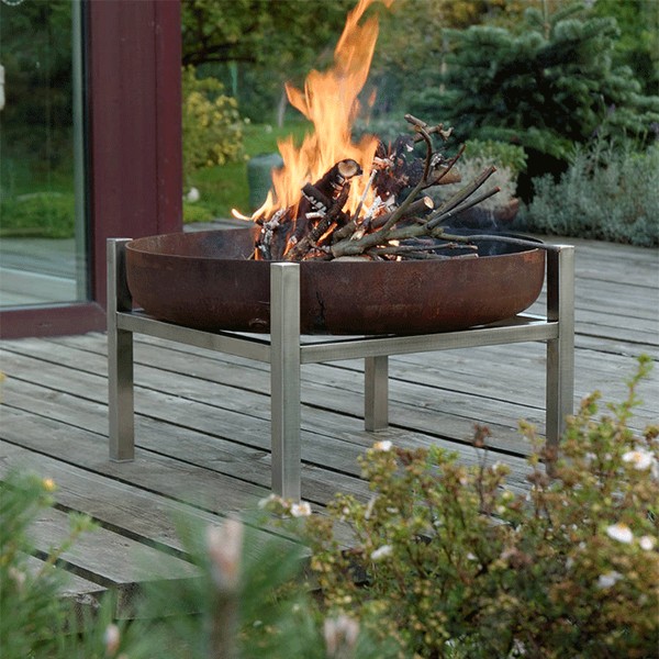 Steel Crate Fire Pit from Arpe Studio UK