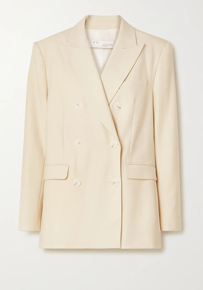 Rachian Double-Breasted Twill Blazer from IRO