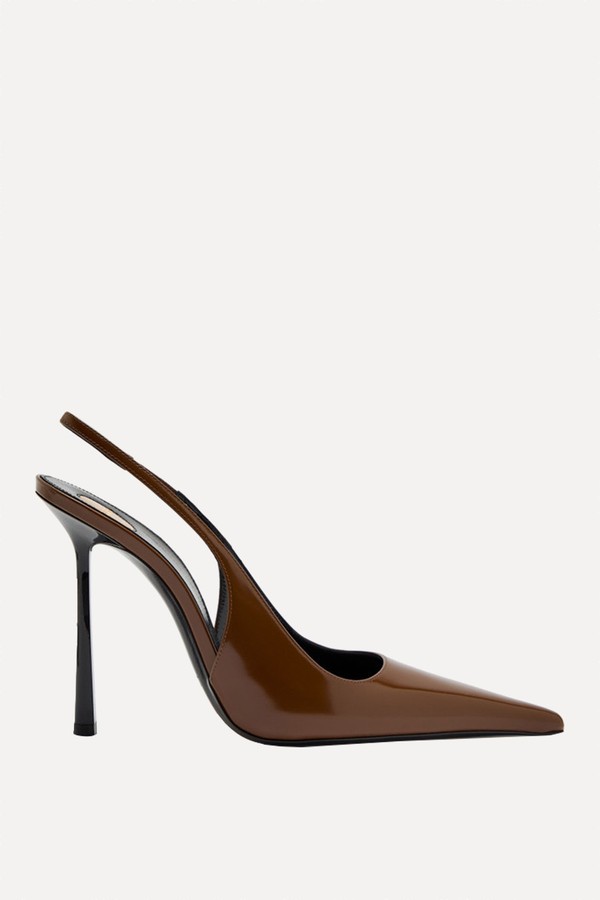 Vendome 100 Patent Leather Slingback Pumps from Saint Laurent