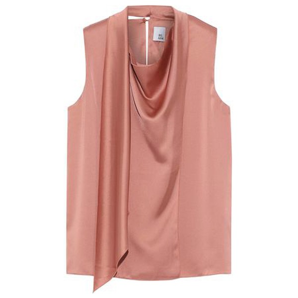 Luna Wrap-Effect Draped Satin-Crepe Top from Iris & Ink