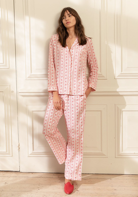 Classic Cotton Pyjama Set, £150 | Country Striped 