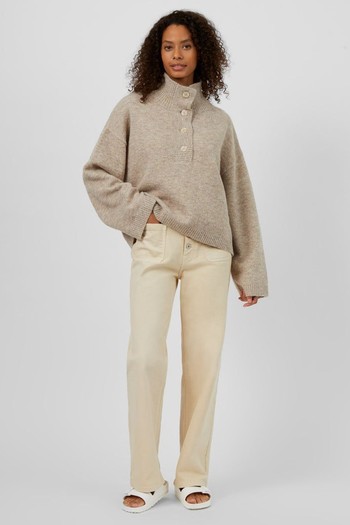 Summer Fluffy Knit Mock Neck Jumper from Great Plains