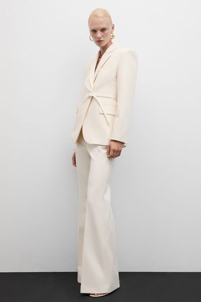 Suit Jacket With Belt from Mango