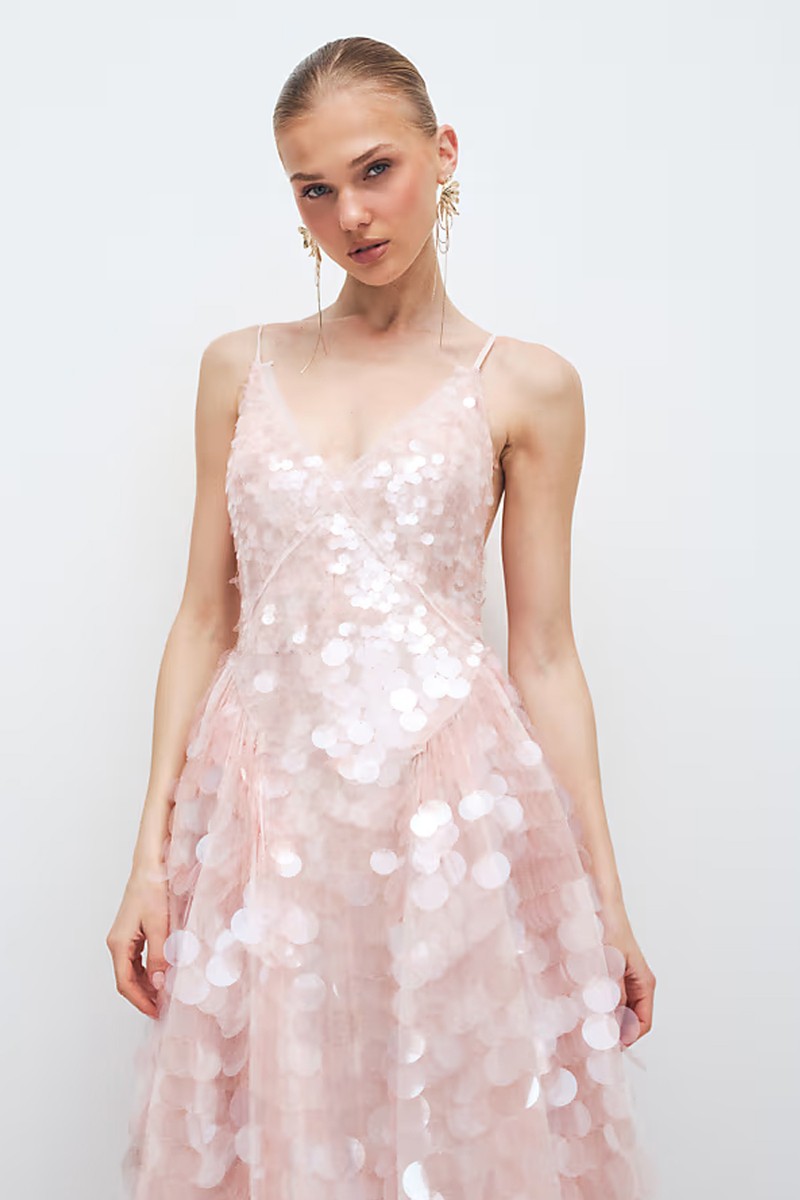 Embellished Sequin Cami Midi Dress from Arrange