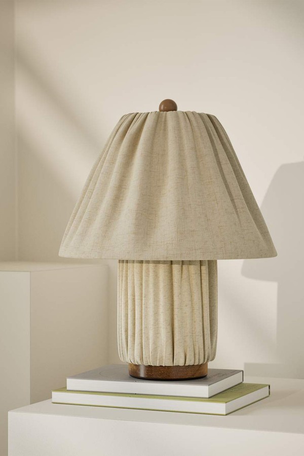 Soft Pleated Fabric Table Lamp from Marks & Spencer