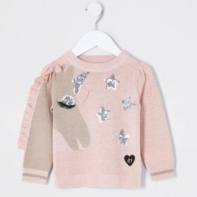 Unicorn Frill Sequin Jumper