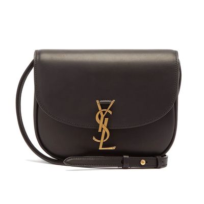 Kaia YSL-Plaque Leather Cross-Body Bag from Saint Laurent