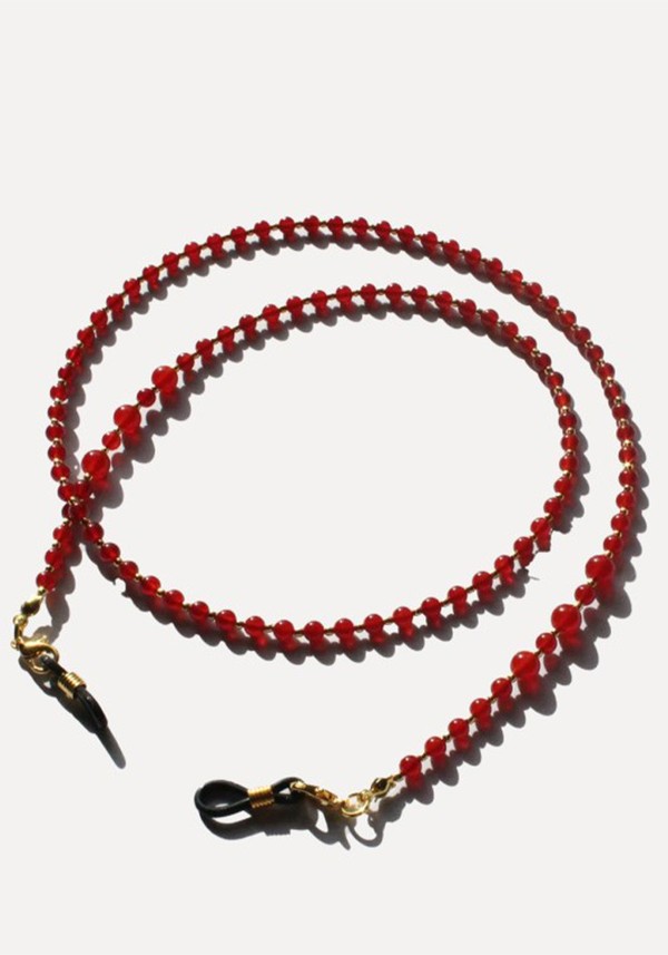 Carnelian Gemstone Glasses Chain