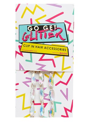 Holographic Jewel Clip In Hair Accessory Pack from Go Get Glitter