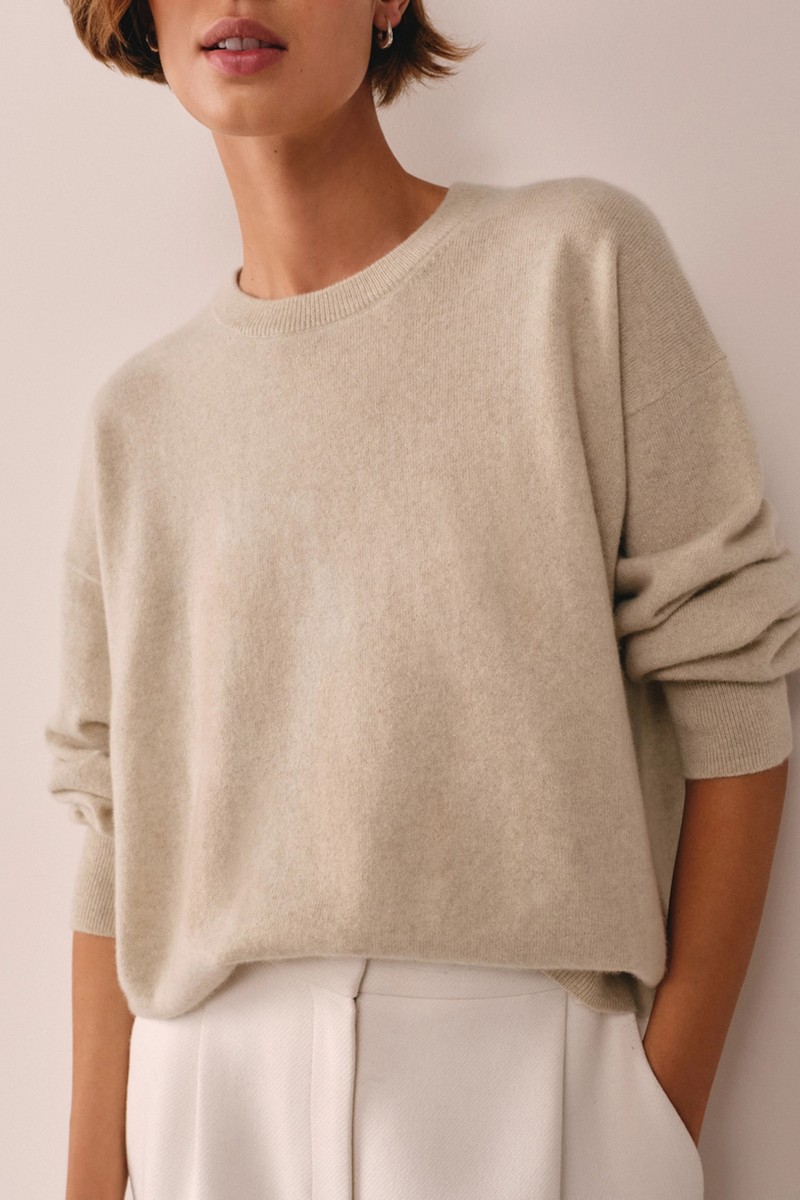 Relaxed Cashmere Crew Neck Jumper from The White Company