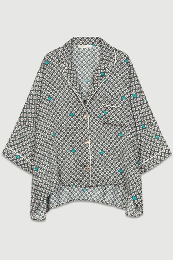 Printed Satin Shirt from Maje